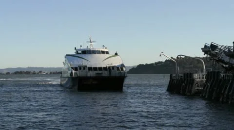 Ferry Docking Stock Footage 22147533