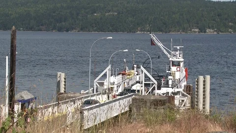 Ferry docking Stock Footage 75210549