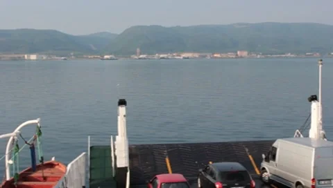 Ferry docks,sea3 Video stock 8553874