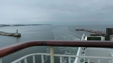 Ferry entering the port Stock Footage 20439967