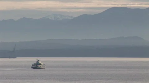 Ferry FG Mountains BG 2 Video stock 343499