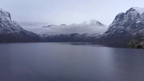 A ferry in a fjord Stock Footage 88806276