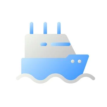 Ferry flat gradient two-color ui icon Illustrazione stock