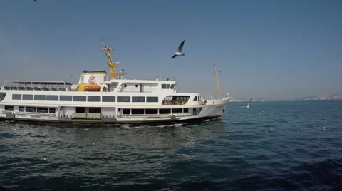 Ferry floating in Istanbul Strait Stock Footage 66311562