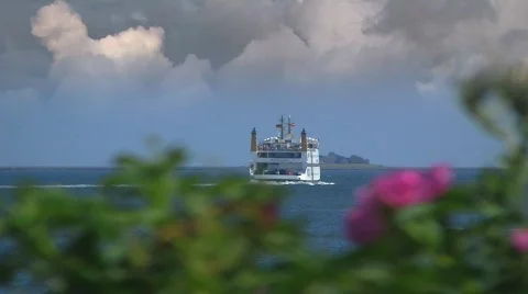 Ferry to Föhr, Germany Stock Footage