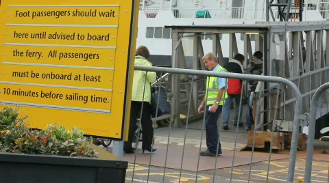 Ferry foot passengers Video stock 857239