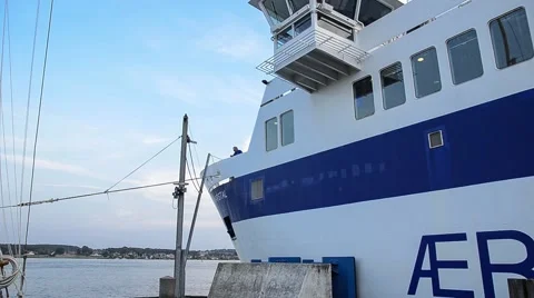 Ferry gliding out of dock Video stock 43257457