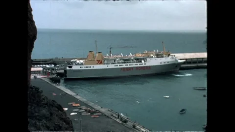 Ferry at Gomera Port Stock Footage 278167153