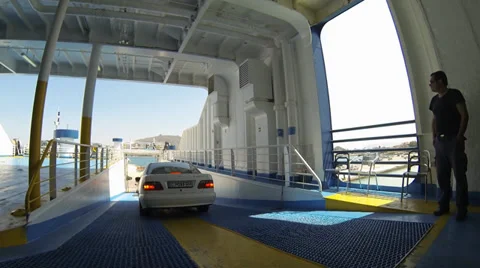 Ferry In Greece Stock Footage 33582324