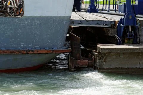 Ferry in the harbor Stock Photos