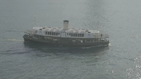 Ferry in Hong Kong Stock Footage 125604501