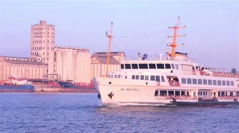Ferry In Istanbul Bosphorus Passing By Stock Footage 43676855