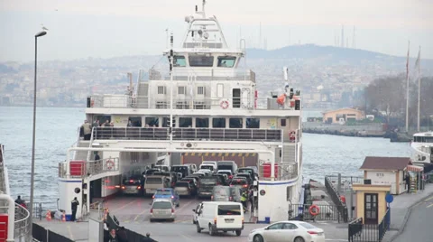 Ferry in Istanbul Turkey (Editorial) Stock Footage 34203712