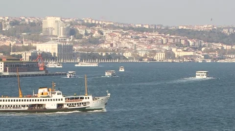 Ferry in Istanbul, Turkey Vídeos de archivo 40415623