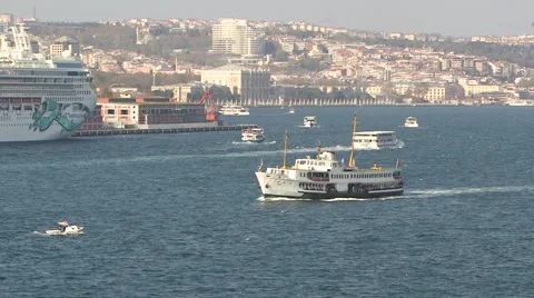 Ferry in Istanbul, Turkey Vídeos de archivo 40415702