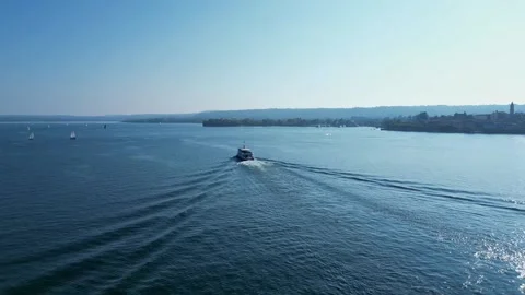 Ferry on Lake Maggiore Stock Footage 253693906
