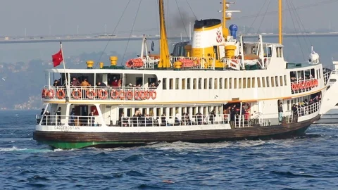 Ferry landing Stock Footage 93612866