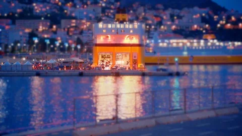 Ferry landing Nice Stock Footage 93140980