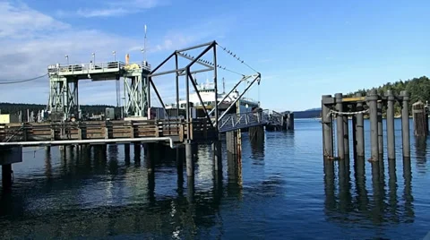 Ferry Launch &amp; Dock 1 Stock Footage 32377941