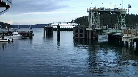 Ferry Launch &amp; Dock 6 Stock Footage 32377893