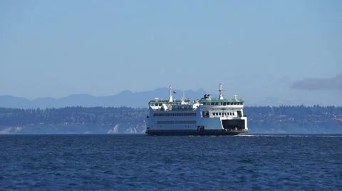Ferry Leaving Stock Footage 42857149