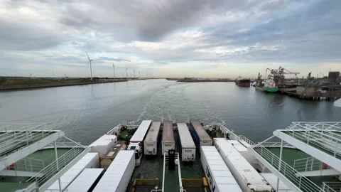 Ferry leaving the harbour Stock Footage 248762215