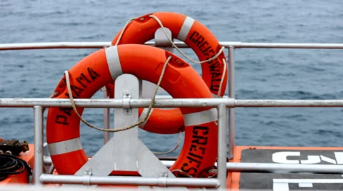 Ferry lifebuoy Video stock 34904545