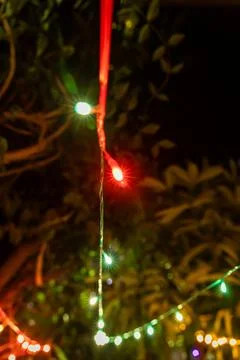 Ferry light bokeh effect at night from different angle 스톡 사진
