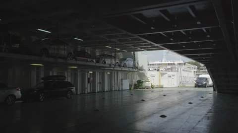 Ferry loading - inside view - Croatia, Split Stock Footage 67302477