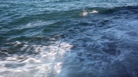 Ferry making waves,close up footage Stock Footage 106899016