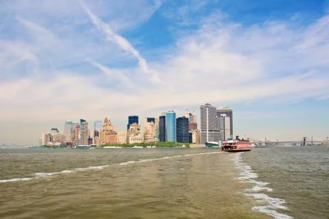 Ferry to Manhattan Stock Photos