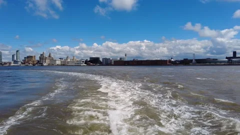 Ferry on the Mersey Stock Footage 213771199
