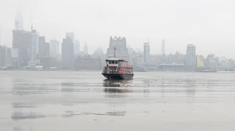 Ferry to New Jersey from Manhattan Video stock 55555792