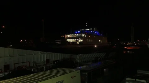 Ferry at the Night Video stock 70505335