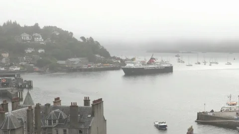 Ferry at Oban Bay Video stock 93023122
