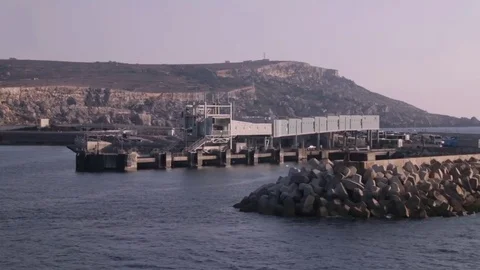 Ferry passenger terminal Stock Footage 72634395