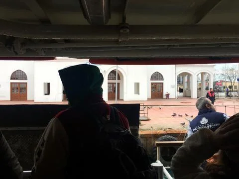 Ferry passengers. Stock Photos