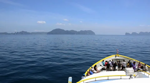 A ferry to phi phi islands Stock Footage 36502413