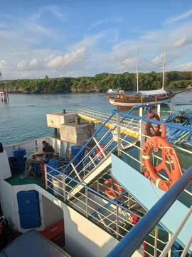 In The ferry Stockfoto's