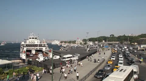 Ferry pier 스톡 동영상 8923006