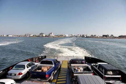 Ferry to port Foto stock