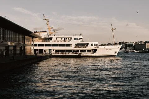 Ferry in the Port 스톡 사진