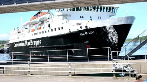 Ferry pulling into a port Stock Footage 41306695