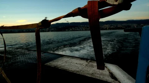 Ferry rear view Stock Footage 91739729