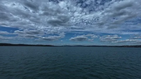Ferry Ride Across Lake Constance Between Konstanz and Meersburg Stock Footage 345269150