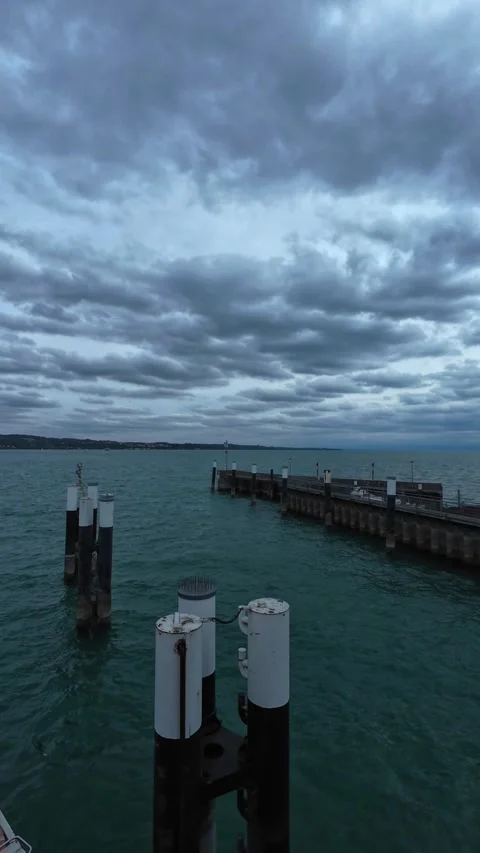Ferry Ride Across Lake Constance Between Konstanz and Meersburg Stock Footage 345610310