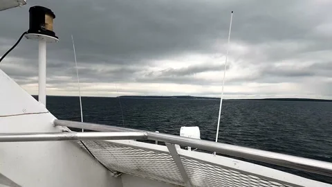 Ferry ride on Lake Huron Stock Footage 157947734