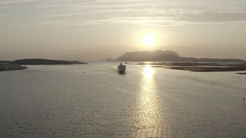 A ferry ride in the sunset 2  Stock Footage 123332983