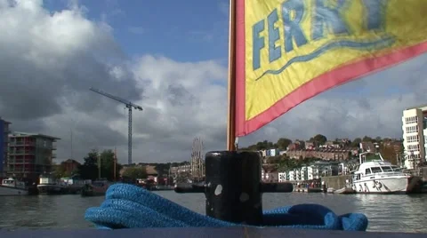 Ferry on River Avon Stock Footage 934667
