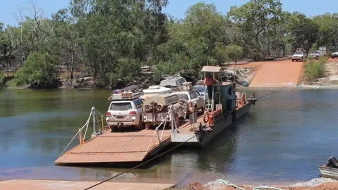 Ferry River Crossing Stock Footage 246089791
